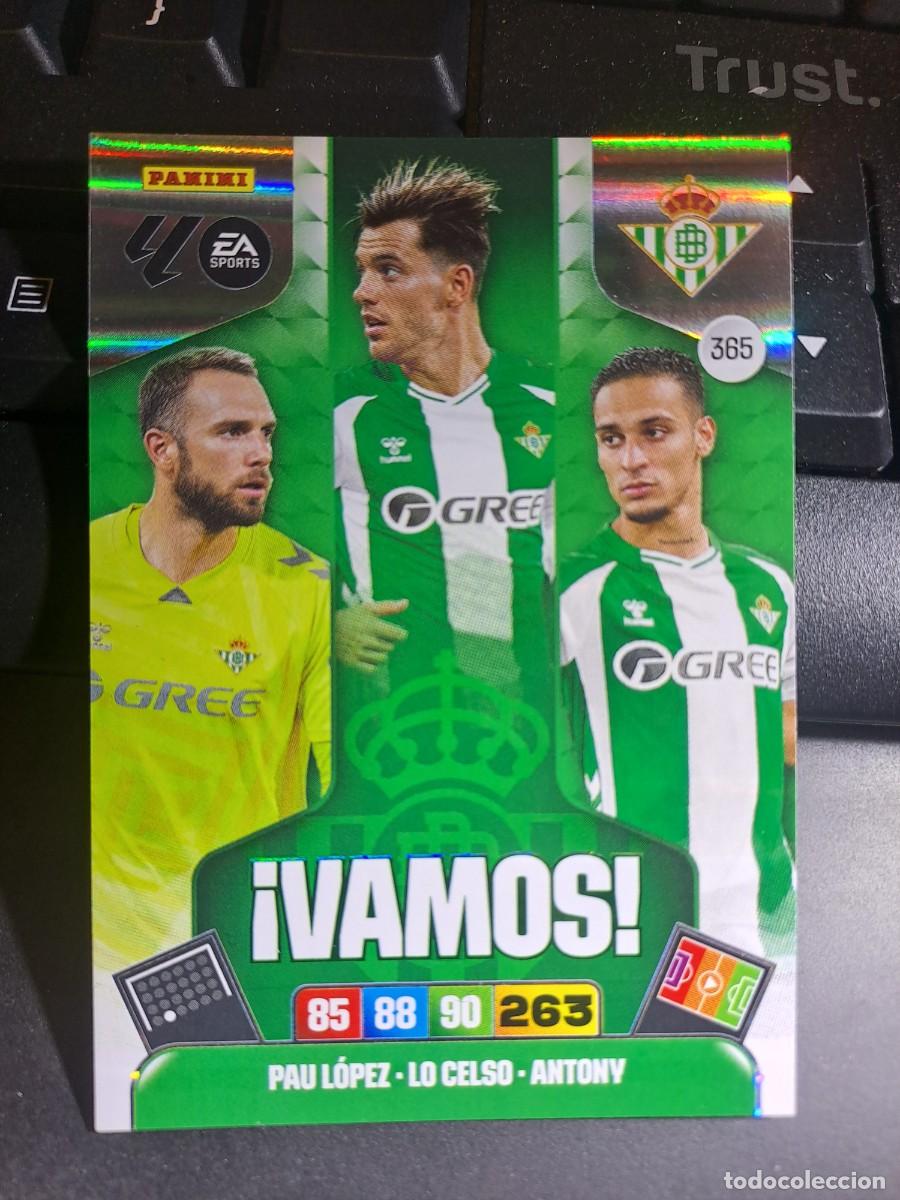 Coleccionismo Cromos antiguos: ADRENALYN XL PAU LOPEZ LO CELSO ANTONY VAMOS 365 BETIS CROMO LIGA 2025 2026 25 26 PANINI