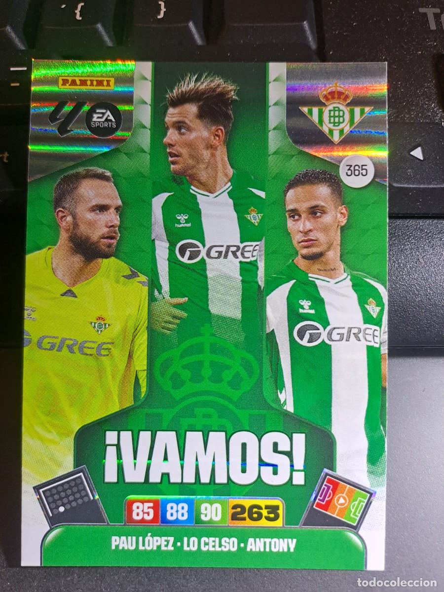 Coleccionismo Cromos antiguos: ADRENALYN XL PAU LOPEZ LO CELSO ANTONY VAMOS 365 BETIS CROMO LIGA 2025 2026 25 26 PANINI
