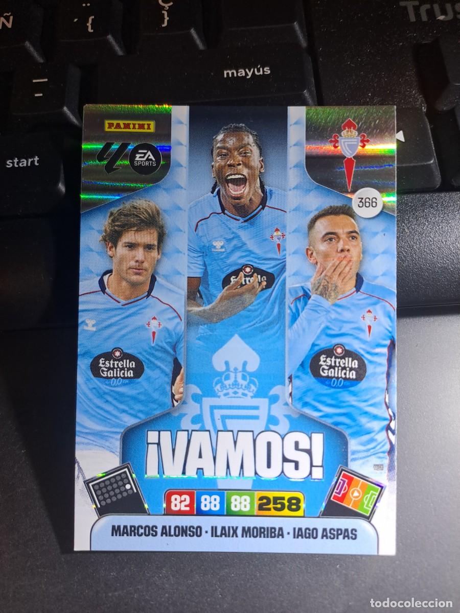 Coleccionismo Cromos antiguos: ADRENALYN XL MARCOS ALONSO IAGO ASPAS ILAIX MORIBA VAMOS 366 CELTA VIGO LIGA 2025 2026 25 26 PANINI