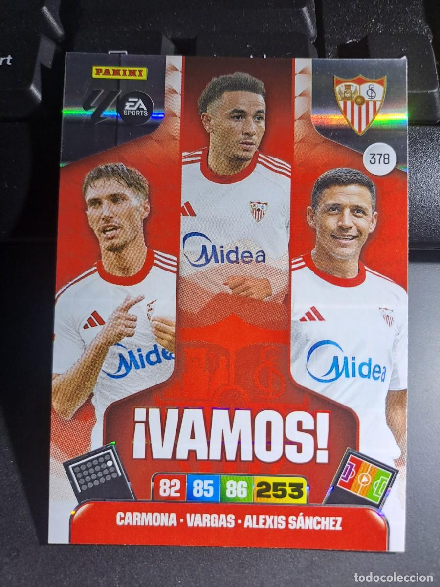 Coleccionismo Cromos antiguos: ADRENALYN XL CARMONA VARGAS ALEXIS SANCHEZ VAMOS 378 SEVILLA CROMO LIGA 2025 2026 25 26 PANINI