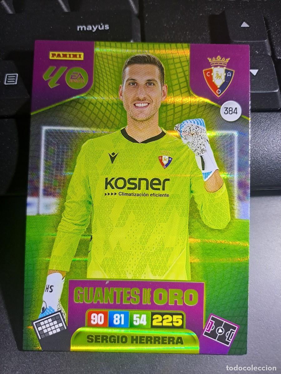 Coleccionismo Cromos antiguos: ADRENALYN XL SERGIO HERRERA 384 GUANTES DE ORO 384 OSASUNA CROMO LIGA 2025 2026 25 26 PANINI