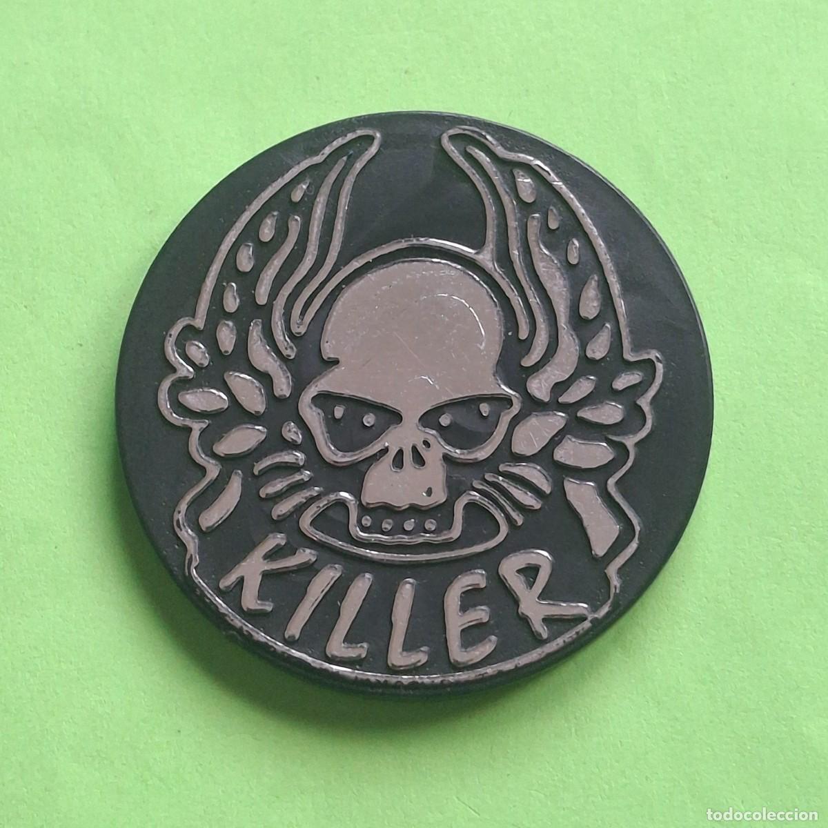 Coleccionismo Cromos antiguos: TAZO KILLER - OFFICIAL W.C.F. CAPS CAP - CALAVERA PLATEADO