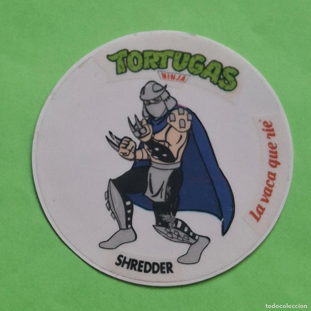 Coleccionismo Cromos antiguos: LA VACA QUE RIE - TORTUGAS NINJA SHREDDER - CROMO PEGATINA
