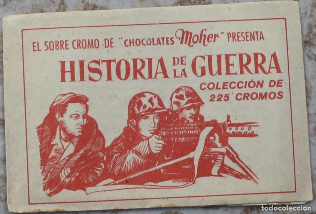 Coleccionismo Cromos antiguos: Sobre de cromos sin abrir Historia de la Guerra