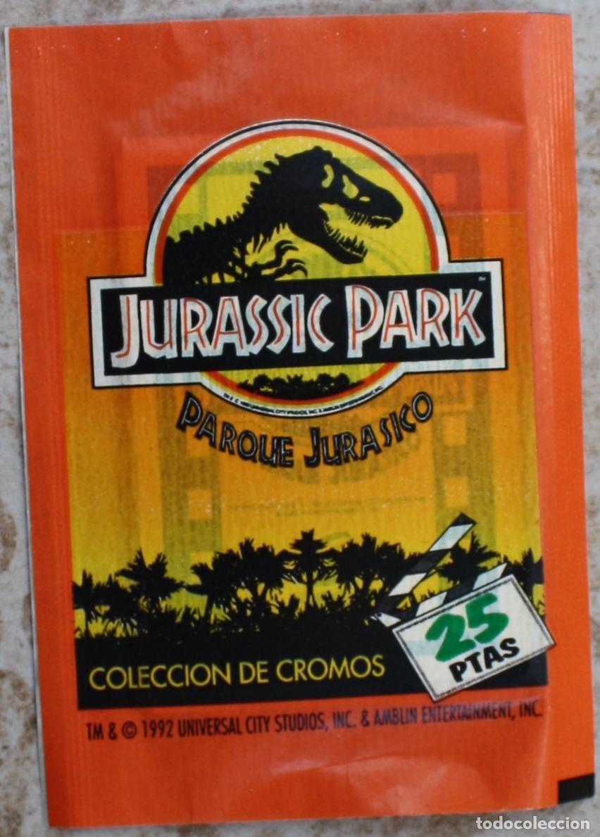 Coleccionismo Cromos antiguos: Sobre de cromos sin abrir Parque Jurasico