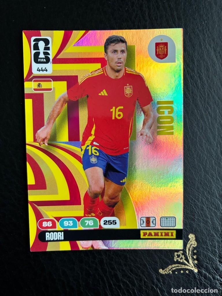 Coleccionismo Cromos antiguos: 444 RODRI ICON SPAIN ESPA&Ntilde;A FIFA WORLD CUP ADRENALYN MUNDIAL 2026 26 PANINI