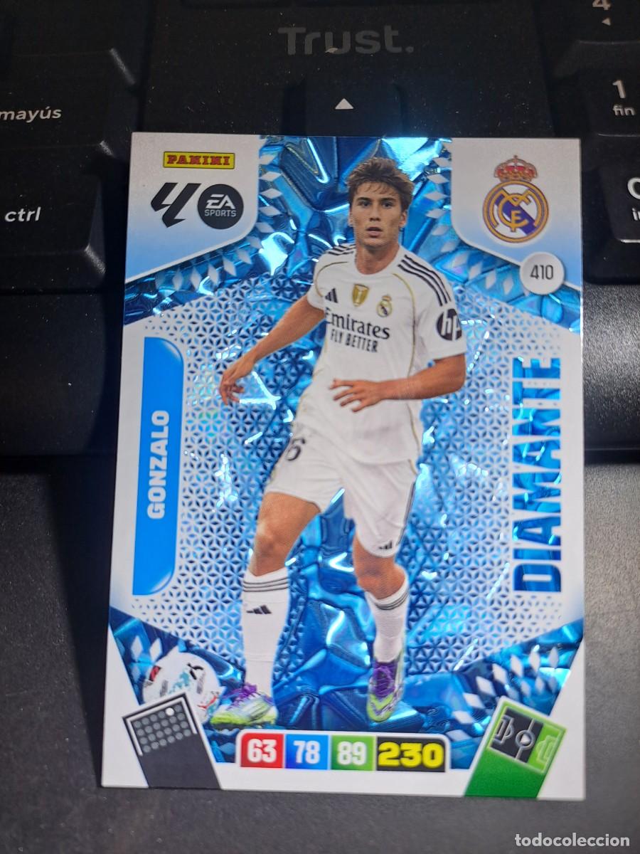 Coleccionismo Cromos antiguos: ADRENALYN XL GONZALO 410 DIAMANTE REAL MADRID CROMO LIGA 2025 2026 25 26 PANINI