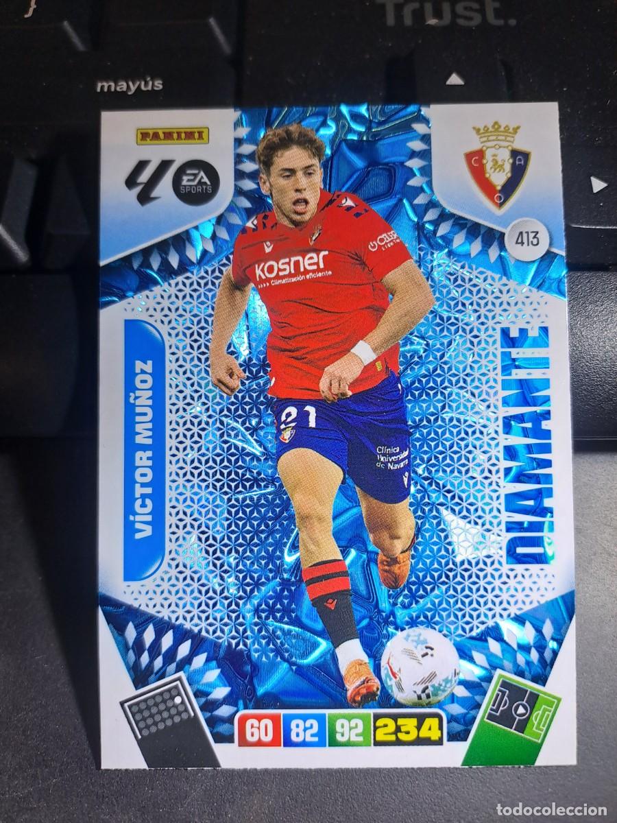 Coleccionismo Cromos antiguos: ADRENALYN XL VICTOR MU&Ntilde;OZ 413 DIAMANTE OSASUNA CROMO LIGA 2025 2026 25 26 PANINI