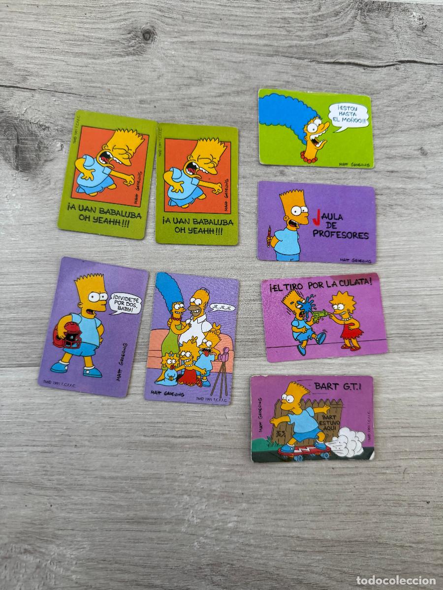Coleccionismo Cromos antiguos: 8 cromos adhesivos - Los Simpsons - Bollycao