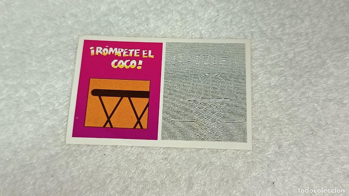 Coleccionismo Cromos antiguos: BIMBO : ANTIGUO CROMO LAS LUPA ADIVINANZAS N&ordm; 9 ROMPETE EL COCO A&Ntilde;OS 80 SIN PEGAR