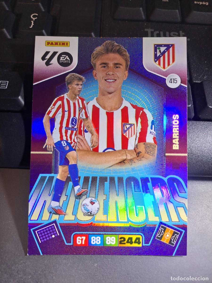 Coleccionismo Cromos antiguos: ADRENALYN XL BARRIOS 415 INFLUENCERS ATLETICO DE MADRID CROMO LIGA 2025 2026 25 26 PANINI