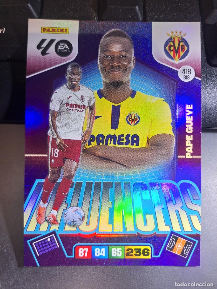 Coleccionismo Cromos antiguos: ADRENALYN XL PAPE GUEYE 418 BIS INFLUENCERS VILLARREAL CROMO LIGA 2025 2026 25 26 PANINI