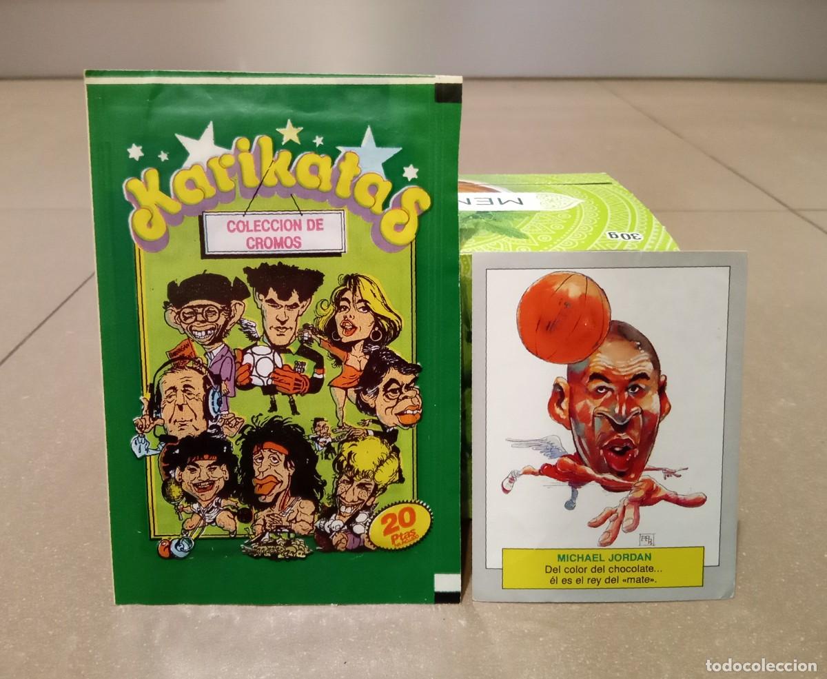 Coleccionismo Cromos antiguos: SOBRE PAQUETE CROMO PEGATINA STICKER PACK MICHAEL JORDAN #34 KARIKATAS 1990 EDICIONES ESTE LOTE SET