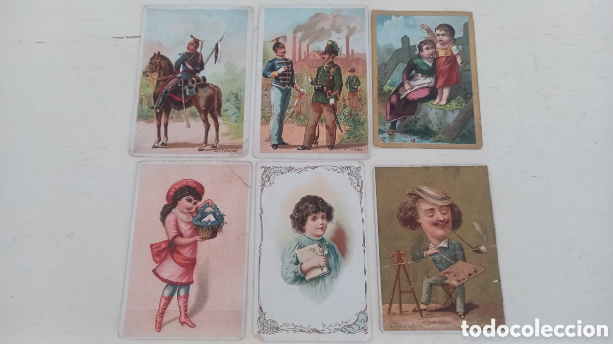 Coleccionismo Cromos antiguos: Lote variado cromolitograf&iacute;as con publicidad. Siglo XIX-XX