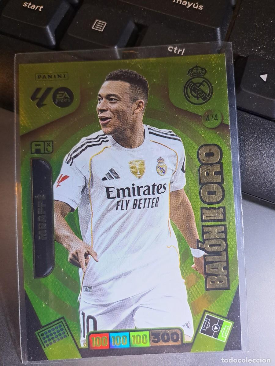 Coleccionismo Cromos antiguos: ADRENALYN XL MBAPPE 474 BALON DE ORO REAL MADRID CROMO LIGA 2025 2026 25 26 PANINI