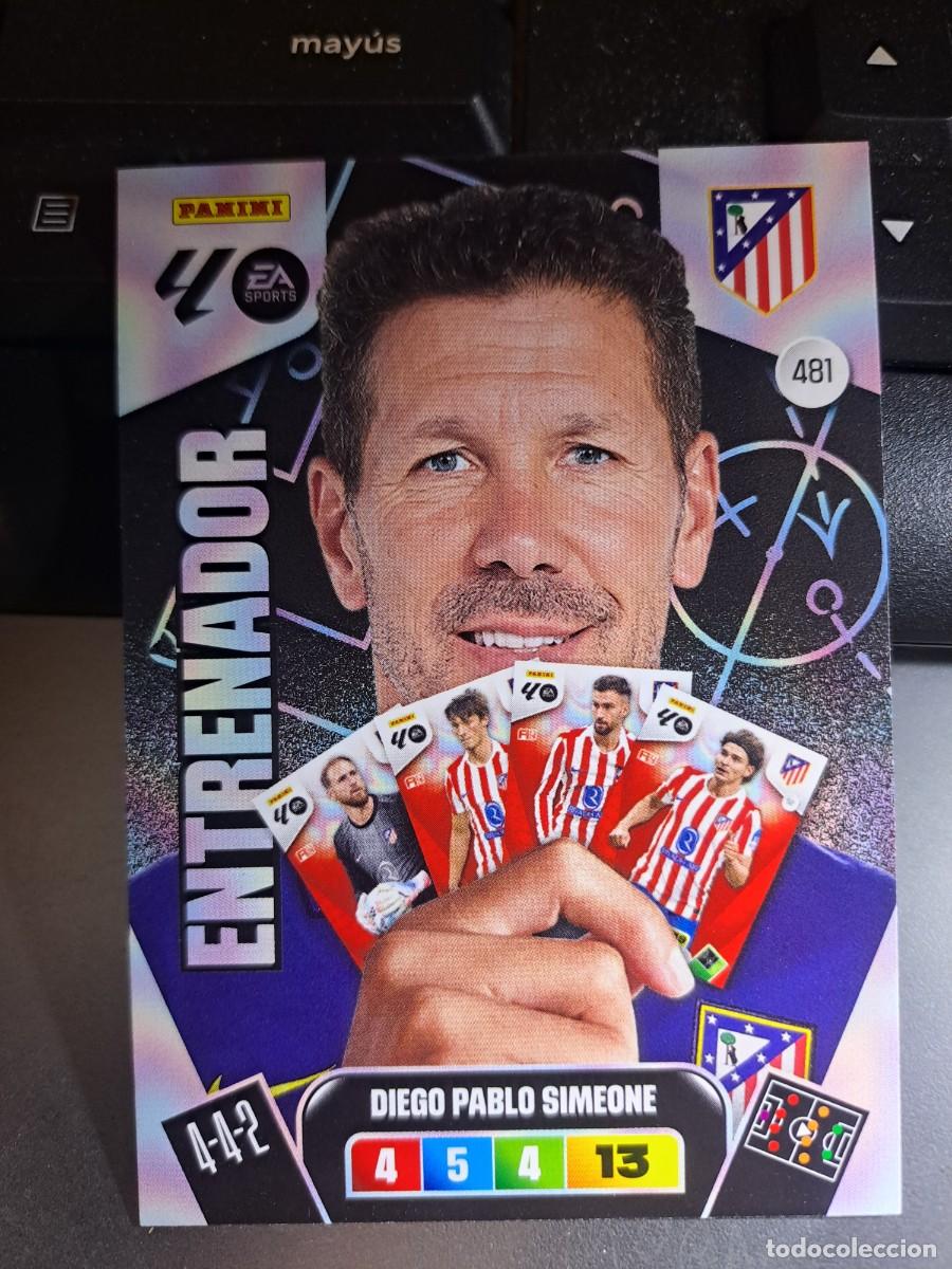 Coleccionismo Cromos antiguos: ADRENALYN XL DIEGO PABLO SIMEONE 481 ENTRENADOR ATLETICO DE MADRID CROMO LIGA 2025 2026 25 26 PANINI