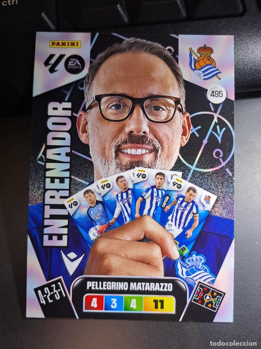 Coleccionismo Cromos antiguos: ADRENALYN XL PELLEGRINO MATARAZZO 495 ENTRENADOR REAL SOCIEDAD CROMO LIGA 2025 2026 25 26 PANINI