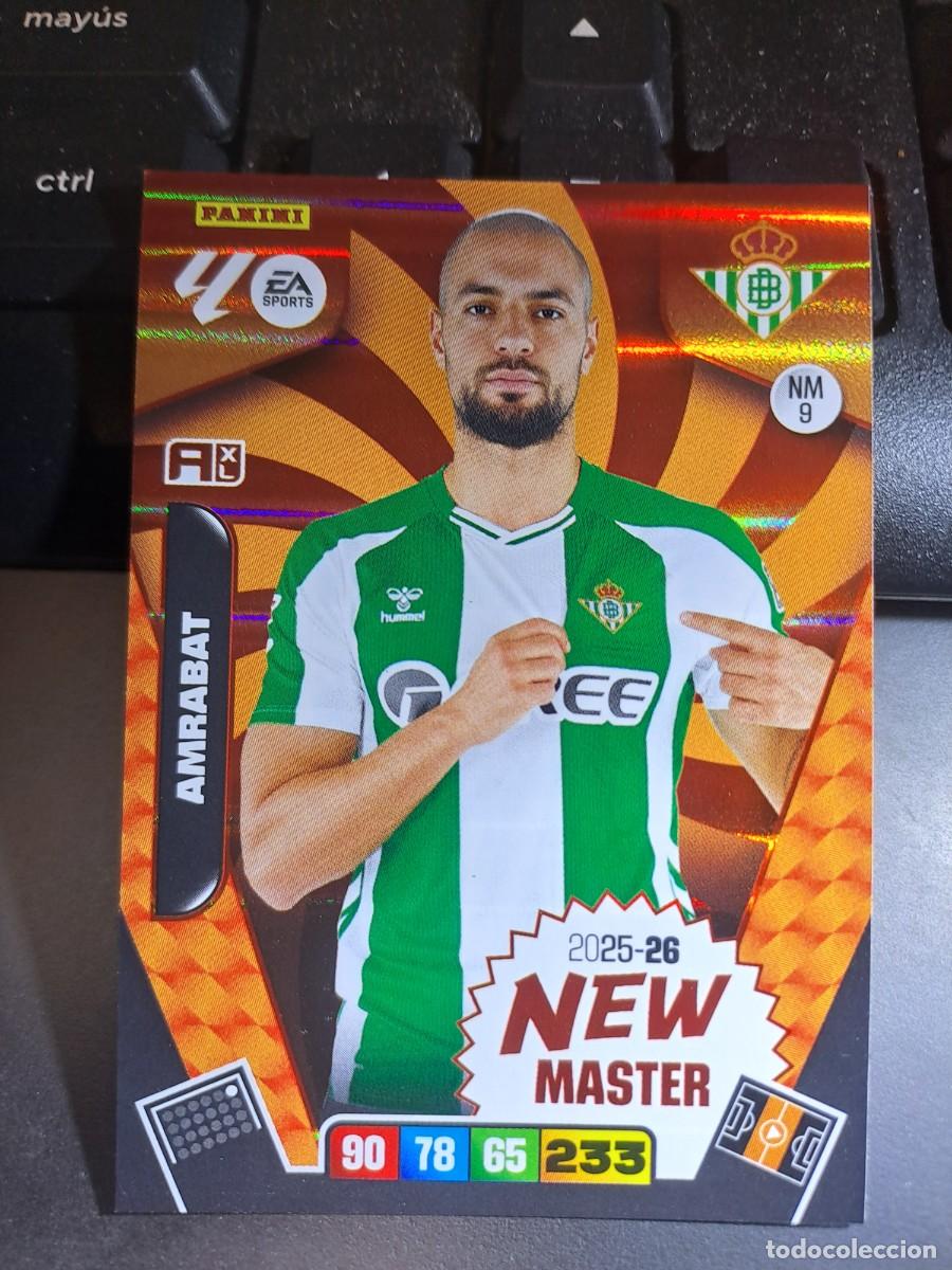 Coleccionismo Cromos antiguos: ADRENALYN XL AMRABAT 9 NEW MASTER 9 NM 9 NM9 BETIS CROMO LIGA 2025 2026 25 26 PANINI