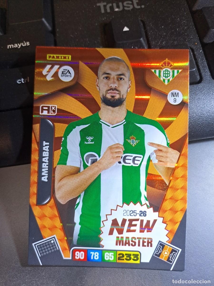 Coleccionismo Cromos antiguos: ADRENALYN XL AMRABAT 9 NEW MASTER 9 NM 9 NM9 BETIS CROMO LIGA 2025 2026 25 26 PANINI
