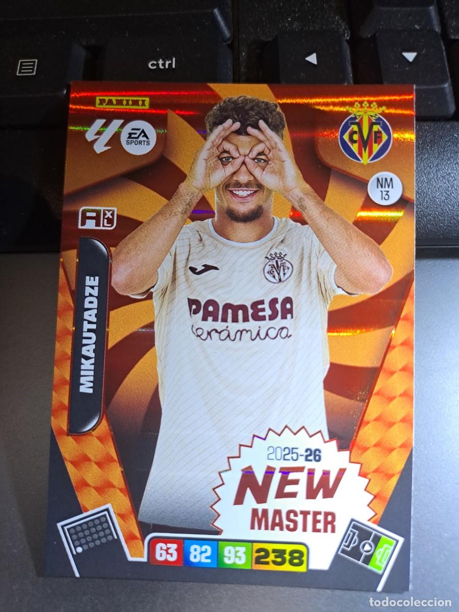 Coleccionismo Cromos antiguos: ADRENALYN XL MIKAUTADZE 13 NEW MASTER 13 NM 13 NM13 VILLARREAL CROMO LIGA 2025 2026 25 26 PANINI