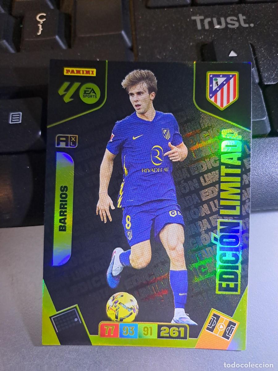 Coleccionismo Cromos antiguos: ADRENALYN XL BARRIOS EDICION LIMITADA ATLETICO DE MADRID CROMO LIGA 2025 2026 25 26 PANINI