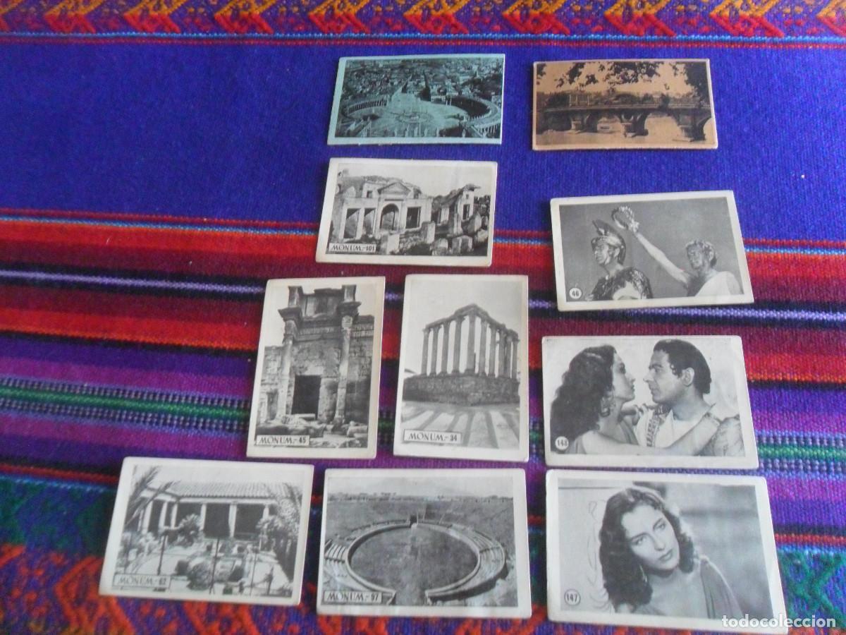 Coleccionismo Cromos antiguos: CROMO SIN PEGAR QUO VADIS N&ordm;S 46 147 148 MONUM 34 45 62 97 101 CLIPER 1954. REGALO ALBUM COMET 60 61