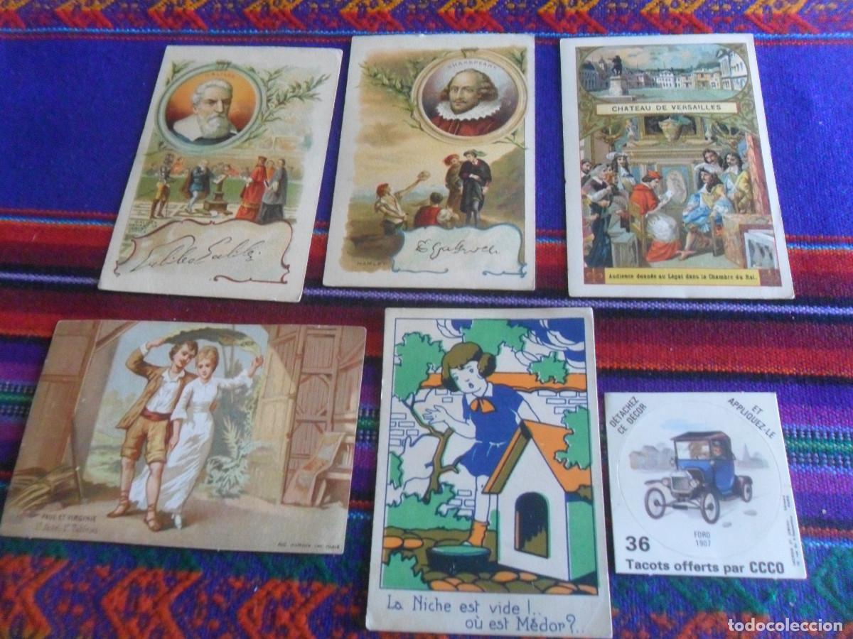 Coleccionismo Cromos antiguos: 6 CROMOS FRANCESES FORD 1907 SHAKSPEARE GALIL&Eacute;E CHATEAU DE VERSAILLES PAUL ET VIRGINIE LA NICHE EST
