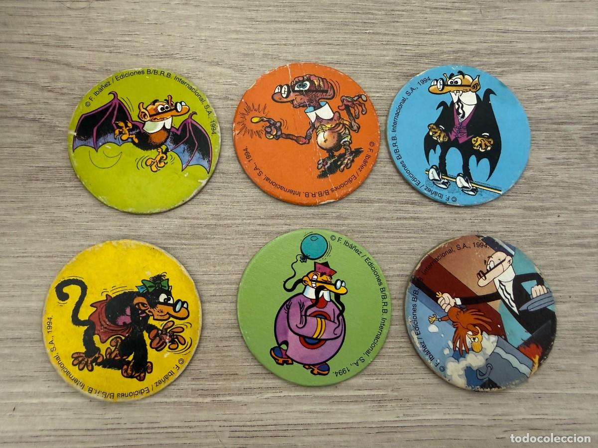 Coleccionismo Cromos antiguos: 6 rondos Mortadelo y Filem&oacute;n chicles