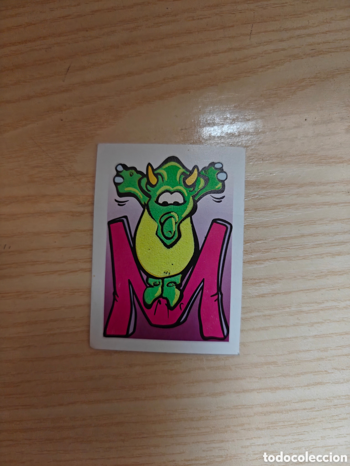 Coleccionismo Cromos antiguos: CROMO GALLETAS DINOSAURUS LU -- DINO-LETRAS -- M -- NUNCA PEGADA PANRICO