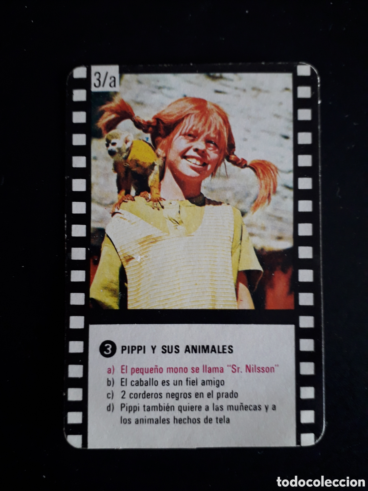 Coleccionismo Cromos antiguos: PIPPI CALZASLARGAS, CARTA 3, 3a CROPAN BIMBO, SERIE NEGRA SIN PEGAR. PEDIDO M&Iacute;NIMO 3&euro;.