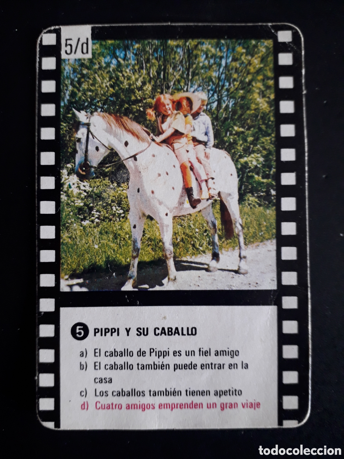 Colecionismo Cromos antigos: PIPPI CALZASLARGAS, CARTA 5, 5d CROPAN BIMBO, SERIE NEGRA SIN PEGAR. PEDIDO M&Iacute;NIMO 3&euro;