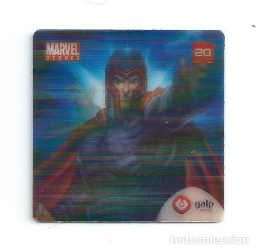 Coleccionismo Cromos antiguos: MARVEL HEROES AXTION FLIX GALP. N&ordm; 20 (DE 24) MAGNETO . LENTICULAR 3D