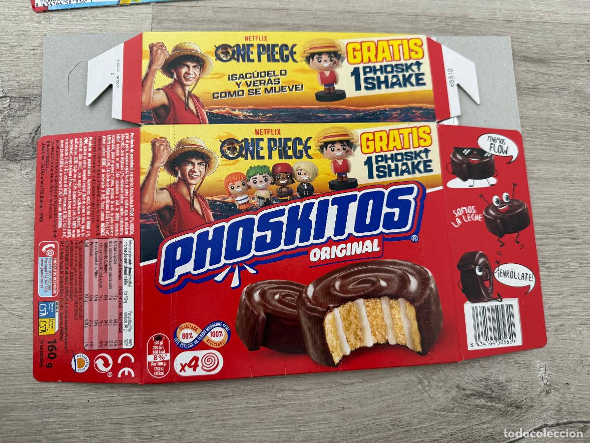 Coleccionismo Cromos antiguos: Caja vac&iacute;a Phoskitos - One Piece de Netflix