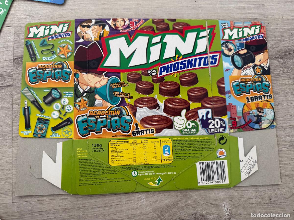 Coleccionismo Cromos antiguos: Caja vac&iacute;a de Phoskitos Mini - Academia de Esp&iacute;as