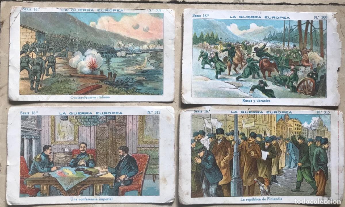 Coleccionismo Cromos antiguos: 4 CROMOS - LA GUERRA EUROPEA , Serie 16 - CHOCOLATE AMATLLER, BARCELONA - Leer descripci&oacute;n