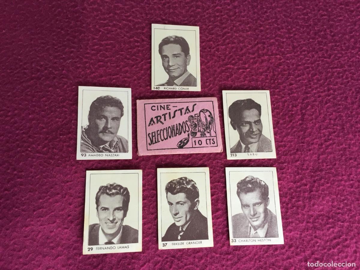 Coleccionismo Cromos antiguos: ANTIGUO SOBRE CROMOS COLECCION CINE ARTISTAS SELECCIONADOS CON 6 CROMOS DE ARTISTAS