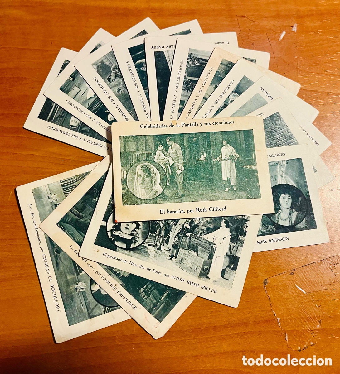 Coleccionismo Cromos antiguos: COLECCI&Oacute;N CELEBRIDADES DE LA PANTALLA Y SUS CREACIONES,15 CROMOS COMPLETA,(CHOCOLATES VARIAS MARCAS)