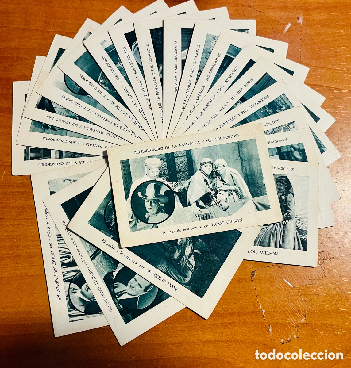 Coleccionismo Cromos antiguos: COLECCI&Oacute;N CELEBRIDADES DE LA PANTALLA Y SUS CREACIONES, 21 CROMOS COMPLETA, (CHOCOLATES TUPINAMBA)
