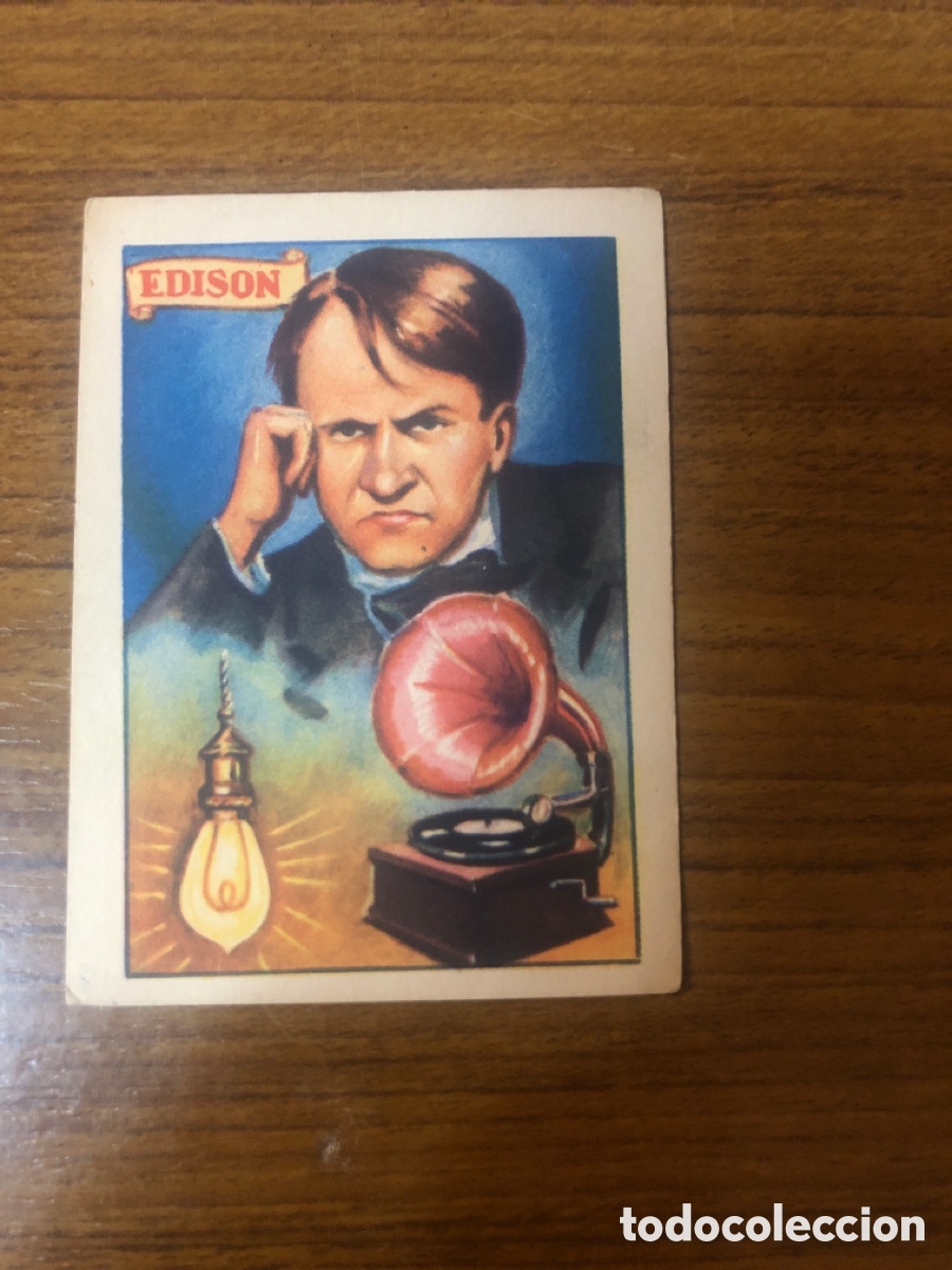 Coleccionismo Cromos antiguos: INVENTORES,EDISON,SERIE I,N&Uacute;MERO 6,(CHOCOLATES PRODUCTOS COOP)