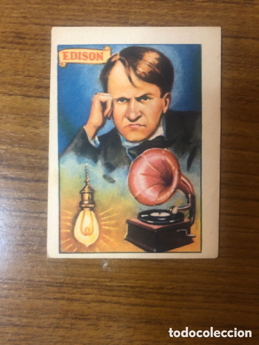 Coleccionismo Cromos antiguos: INVENTORES,EDISON,SERIE I,N&Uacute;MERO 6,(CHOCOLATES PRODUCTOS COOP)
