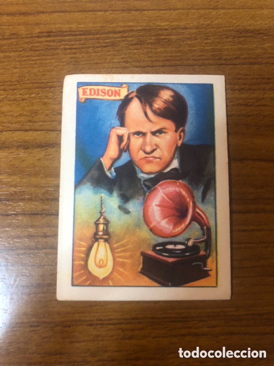 Coleccionismo Cromos antiguos: INVENTORES,EDISON,SERIE I,N&Uacute;MERO 6,(SIN PUBLICIDAD)