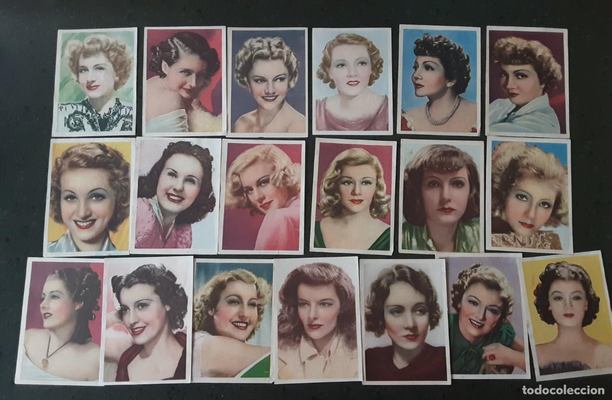 Coleccionismo Cromos antiguos: Lote de 21 cromos CINEFOTO MEDIANOS, ACTRICES, BRUGUERA A&Ntilde;OS 40