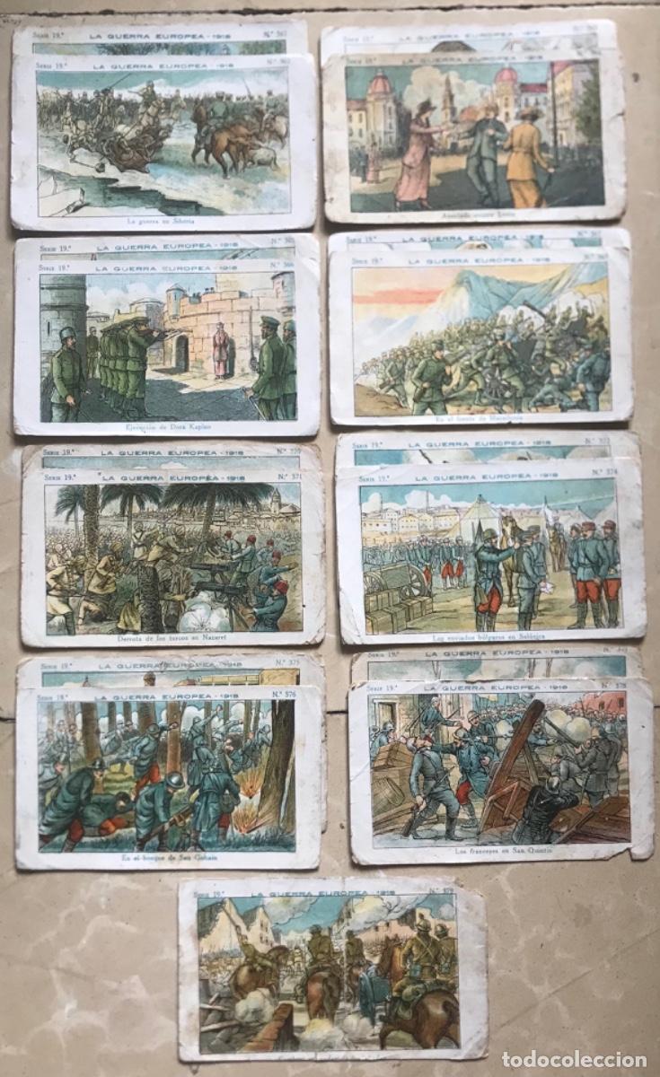 Coleccionismo Cromos antiguos: 17 CROMOS - LA GUERRA EUROPEA 1918 Serie 19 - CHOCOLATE AMATLLER, BARCELONA - Leer descripci&oacute;n
