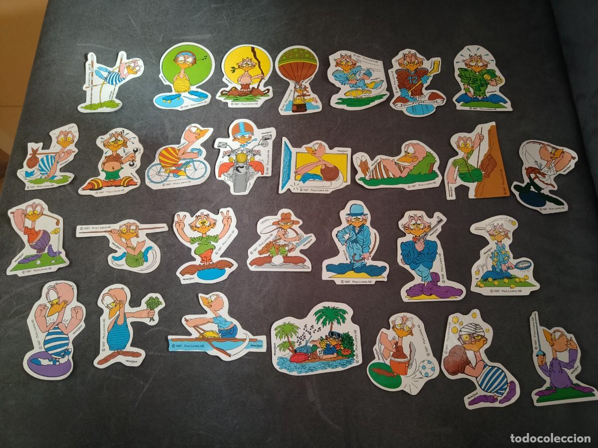 Coleccionismo Cromos antiguos: Ocasion ! super lote 29 cromos pegatinas diferentes Donuts 1987 Pajaro no phoskitos cropan