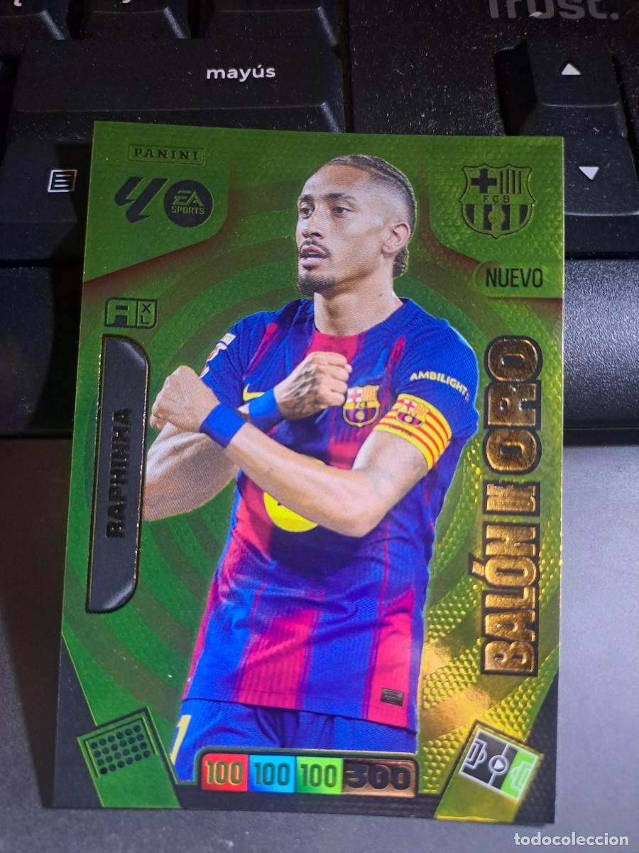 Coleccionismo Cromos antiguos: ADRENALYN XL RAPHINHA NUEVO BALON DE ORO BARCELONA CROMO LIGA 2025 2026 25 26 PANINI