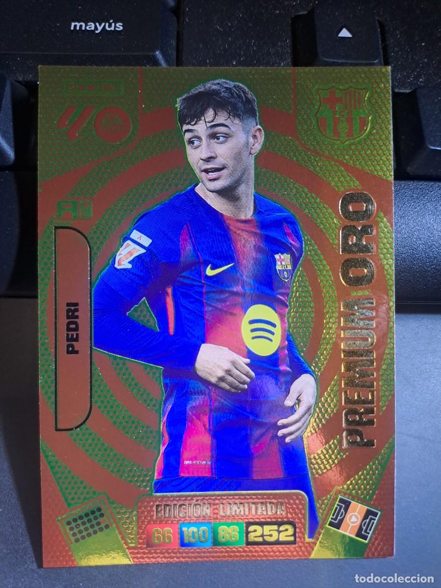 Coleccionismo Cromos antiguos: ADRENALYN XL PEDRI PREMIUM ORO EDICION LIMITADA BARCELONA CROMO LIGA 2025 2026 25 26 PANINI