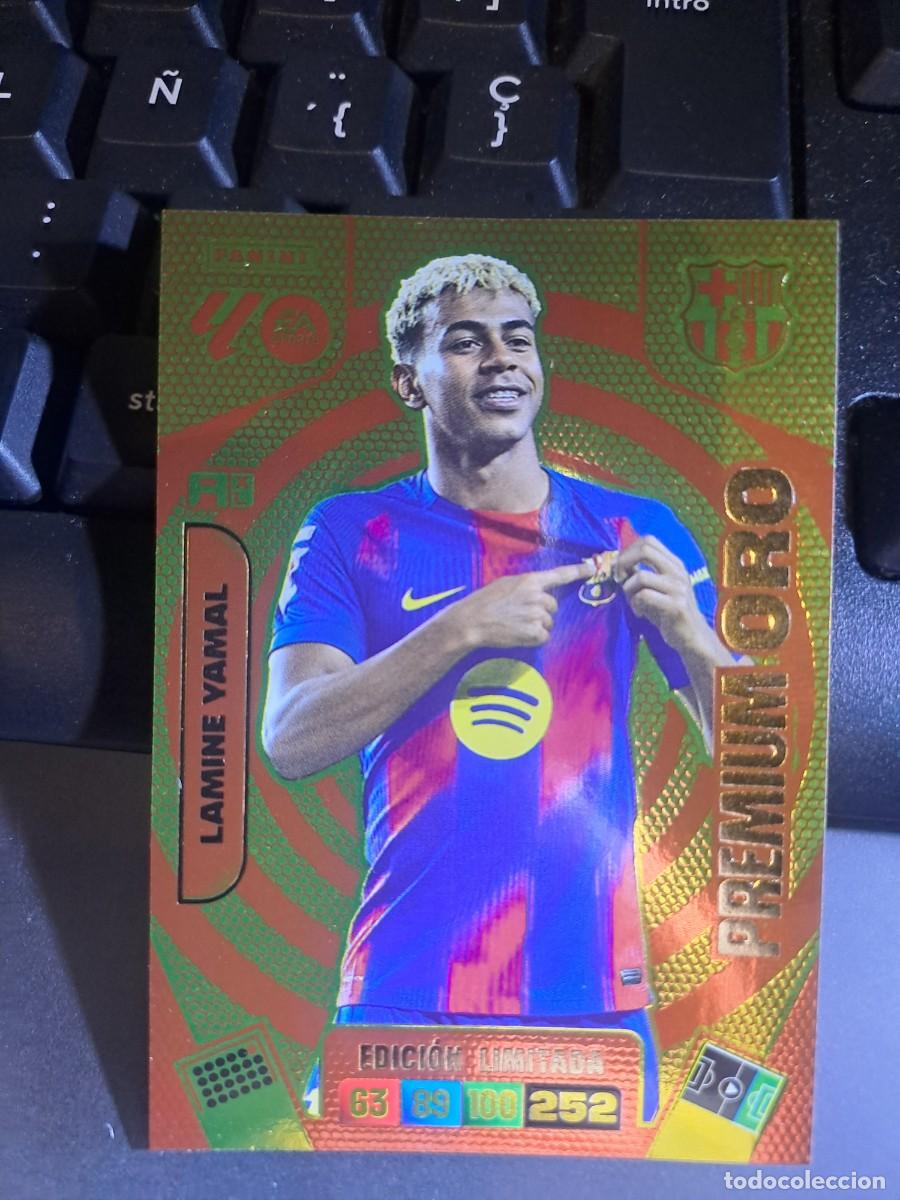 Coleccionismo Cromos antiguos: ADRENALYN XL LAMINE YAMAL PREMIUM ORO EDICION LIMITADA BARCELONA CROMO LIGA 2025 2026 25 26 PANINI