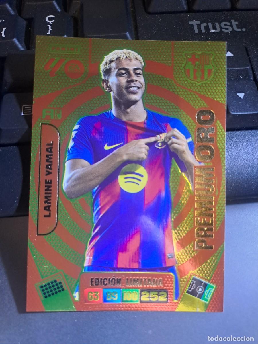 Coleccionismo Cromos antiguos: ADRENALYN XL LAMINE YAMAL PREMIUM ORO EDICION LIMITADA BARCELONA CROMO LIGA 2025 2026 25 26 PANINI