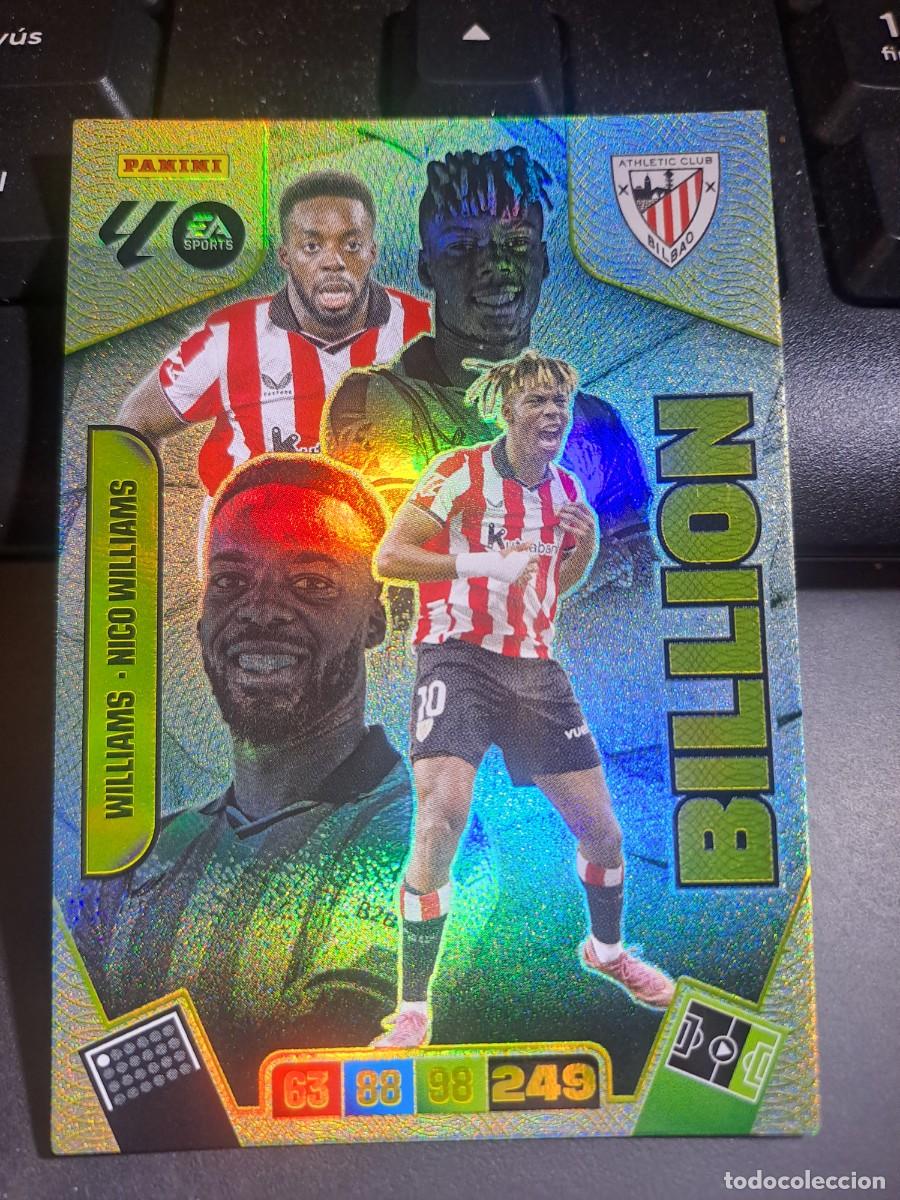 Coleccionismo Cromos antiguos: ADRENALYN XL WILLIAMS NICO WILLIAMS BILLION ATHLETIC CLUB BILBAO CROMO LIGA 2025 2026 25 26 PANINI