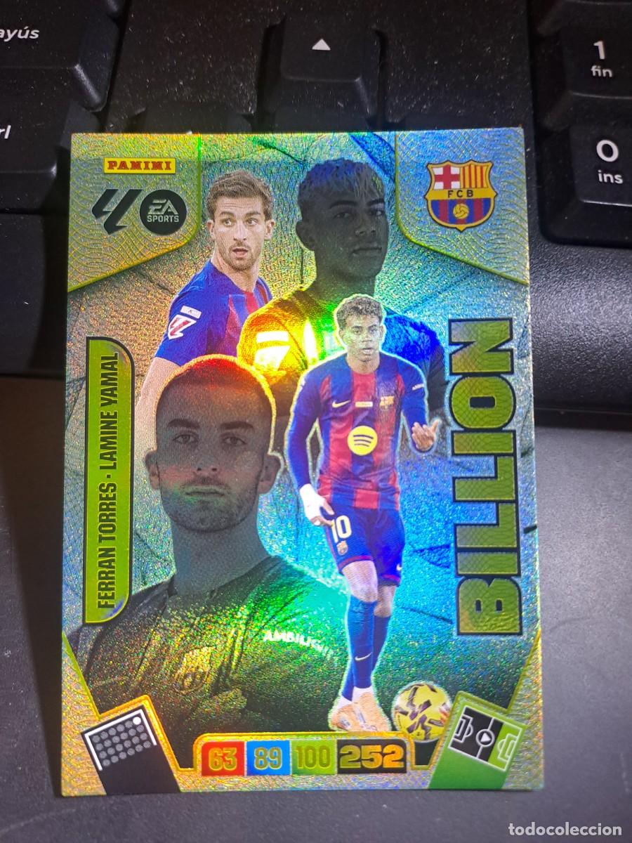 Coleccionismo Cromos antiguos: ADRENALYN XL FERRAN TORRES LAMINE YAMAL BILLION BARCELONA CROMO LIGA 2025 2026 25 26 PANINI